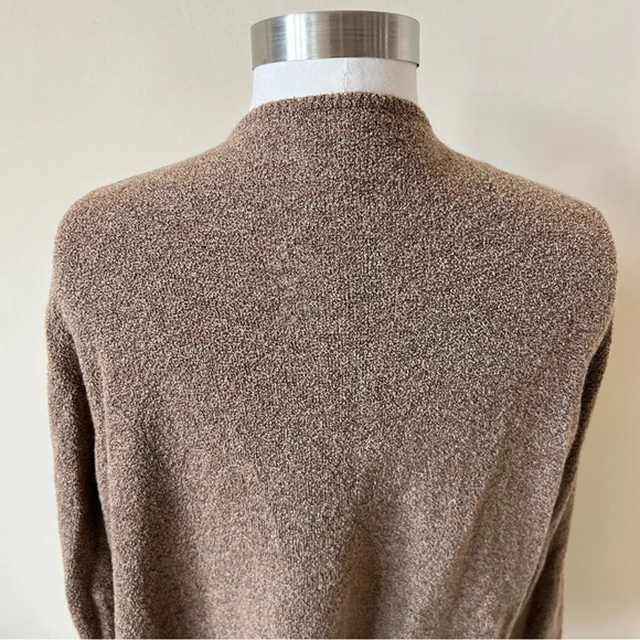 Eileen Fisher Tan Italian Wool Blend Open Front Cardigan Sweater 26161 - Picture 7 of 9